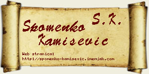 Spomenko Kamišević vizit kartica